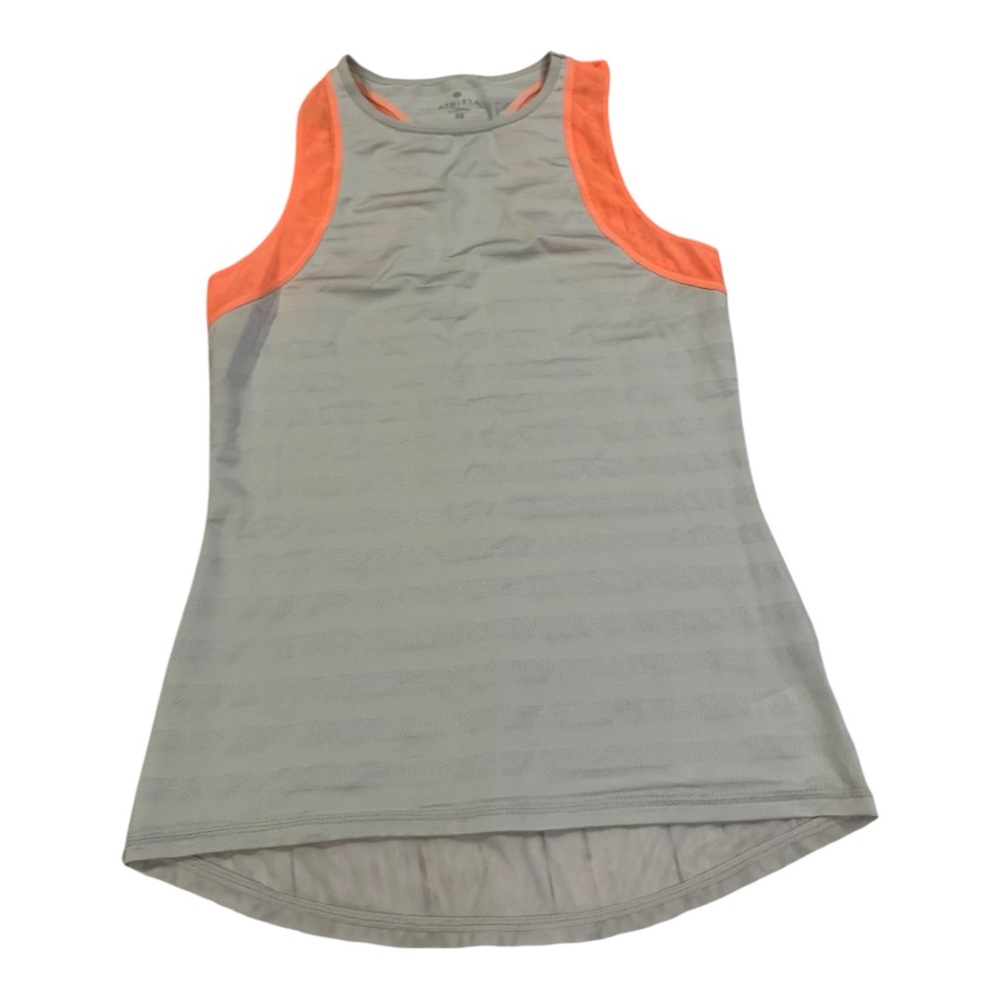 Athleta‎ Gray Muscle Tee with Orange Accents